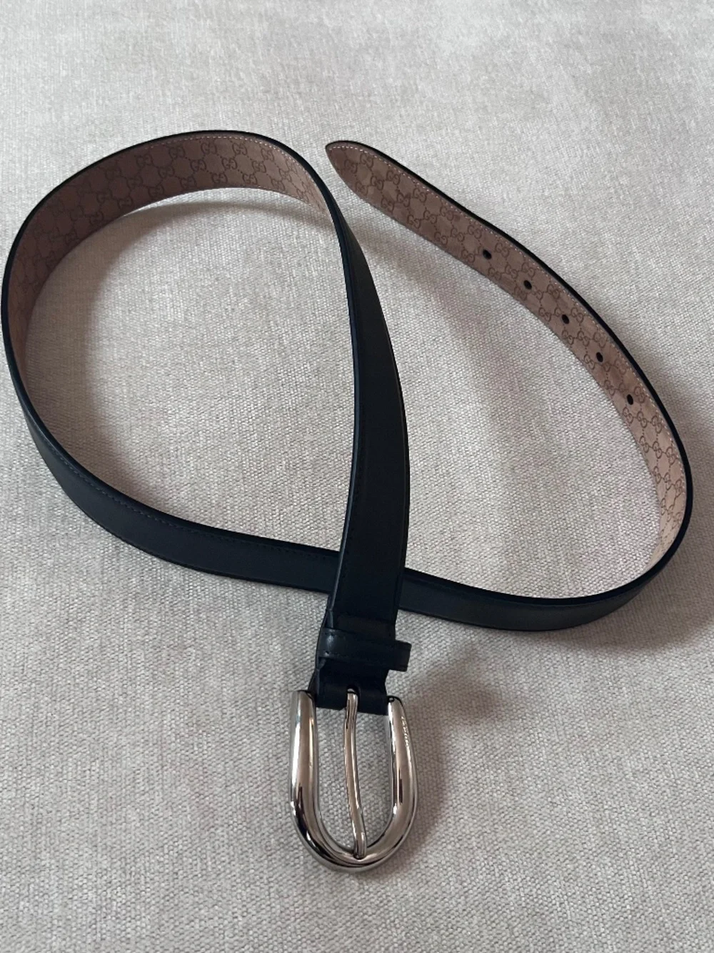 GUCCI 285464.1476.85.34 belt leather - Authentic - Black